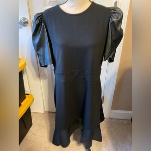 MICHAEL Michael Kors Black Dress with Puff Sleeves